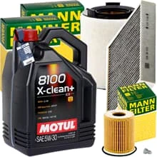 MANN INSPEKTIONSPAKET+5L MOTUL 5W30 MOTORÖL passend für VW POLO 6R SEAT 1.2 TDI