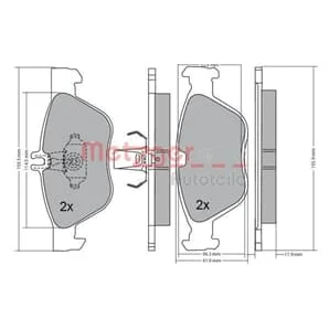 Metzger Bremsbeläge vorne Mercedes 1170162