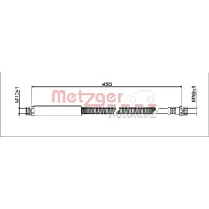 Metzger Bremsschlauch hinten links 4112039 VW Caddy 2,0