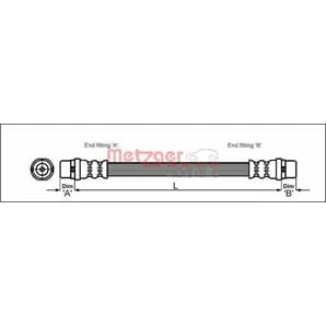 Metzger Bremsschlauch vorne Audi A4 Avant Carbiolet Seat Exeo ST
