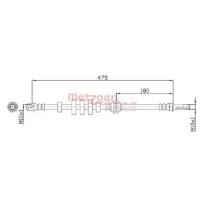 Metzger Bremsschlauch vorne rechts Audi A4 A5