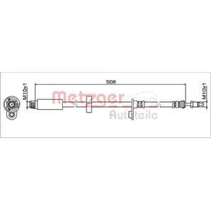 Metzger Bremsschlauch vorne rechts Citroen C3 Opel Crossland