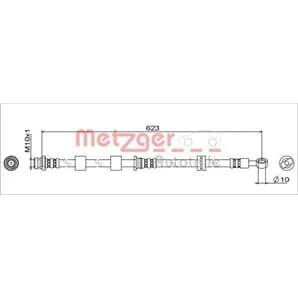 Metzger Bremsschlauch vorne rechts Mitsubishi Asx Eclipse Outlander