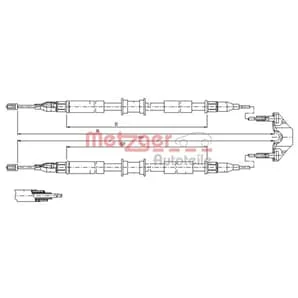 Metzger Bremsseil für Trommelbremse hinten Opel Combo + Tou