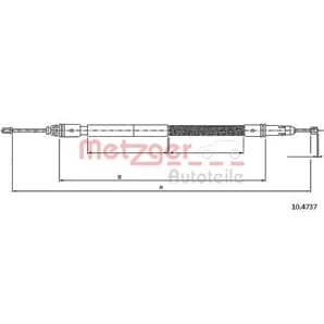 Metzger Bremsseil hinten Citroen Jumpy Fiat Scudo Peugeot Expert