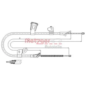 Metzger Bremsseil hinten links Toyota Yaris P1