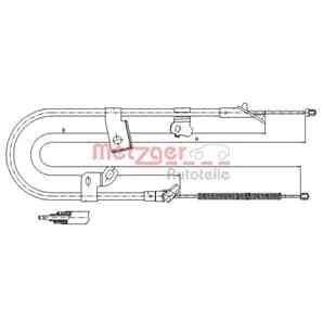Metzger Bremsseil hinten rechts Toyota Yaris P1