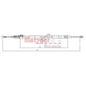 Metzger Handbremsseil hinten Audi A3 Seat Leon Skoda Octavia VW Bora Golf New