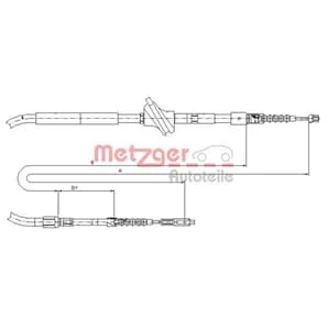 Metzger Handbremsseil hinten Audi A6 C4