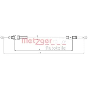 Metzger Handbremsseil hinten Citroen C2 Peugeot 1007