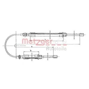 Metzger Handbremsseil hinten Citroen C25 Fiat Ducato Peugeot J5
