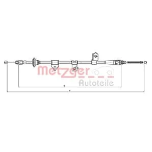 Metzger Handbremsseil hinten rechts Kia Rio