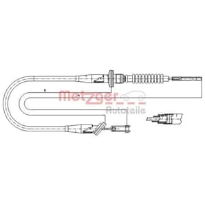 Metzger Kupplungsseil Opel Agila