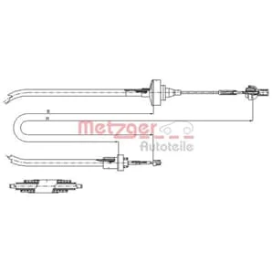 Metzger Kupplungsseil Renault 19