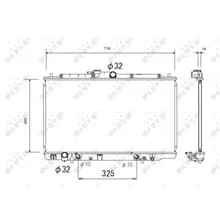 NRF KÜHLER WASSERKÜHLER passend für HONDA ACCORD | 53744