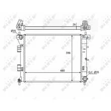 NRF KÜHLER WASSERKÜHLER passend für HYUNDAI ELANTRA I30 KIA CEE'D PRO | 58522
