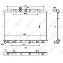 NRF KÜHLER WASSERKÜHLER passend für NISSAN X-TRAIL | 53911