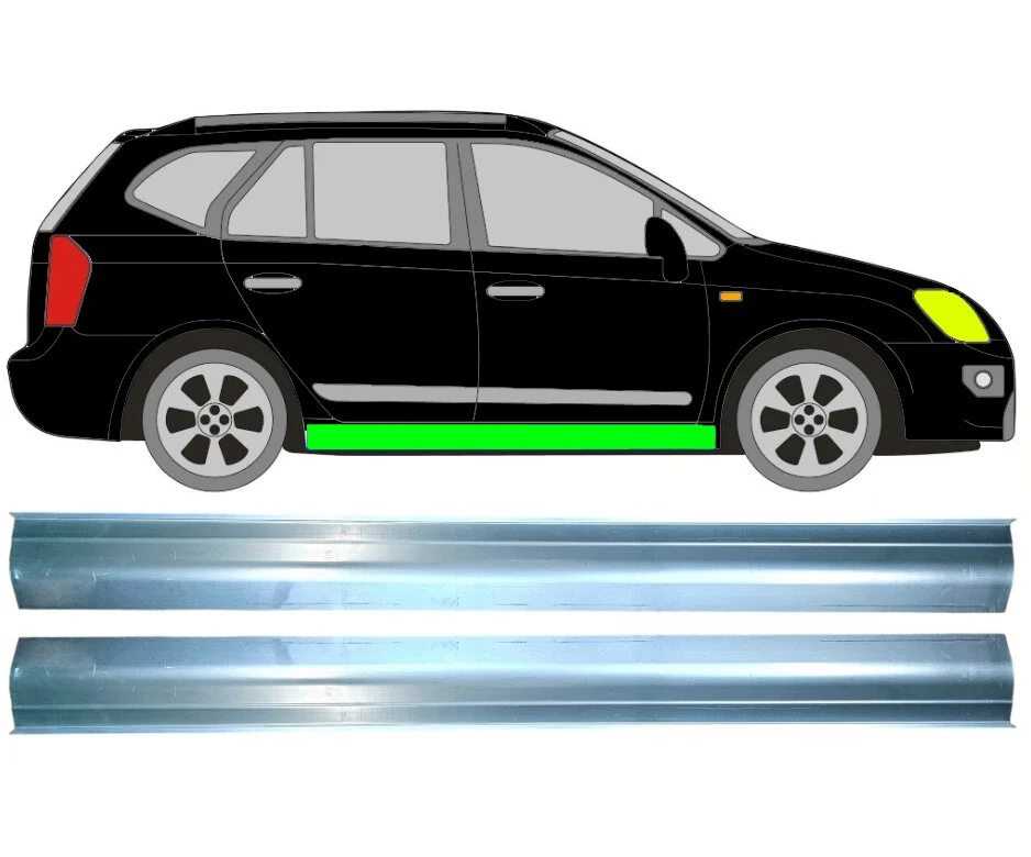 Unten Schweller Blech für Kia Carens 2006 - 2013 rechts & links