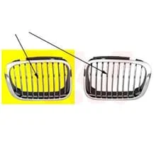 VAN WEZEL KÜHLERGRILL MIT ZIERLEISTE VORNE RECHTS passend für BMW 3