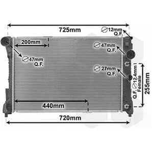 Van Wezel Motorkühler Mercedes C E - Klasse + Kombi Coupe CLS GLK