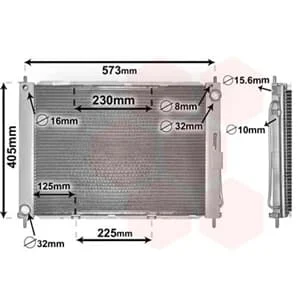 Van Wezel Motorkühler mit Kondensator Renault Clio Modus