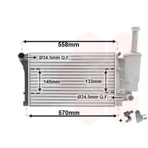 Van Wezel Wasserkühler Fiat Panda 169 1,1 1,2 + 4x4 ab Bj. 09/3002-