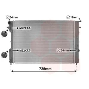 Van Wezel Wasserkühler Opel Omega B + Carvan 2,0 - 3,0 + 16V V6