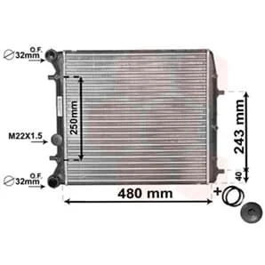 Van Wezel Wasserkühler Seat Cordoba Ibiza Skoda Fabia VW Polo Fox