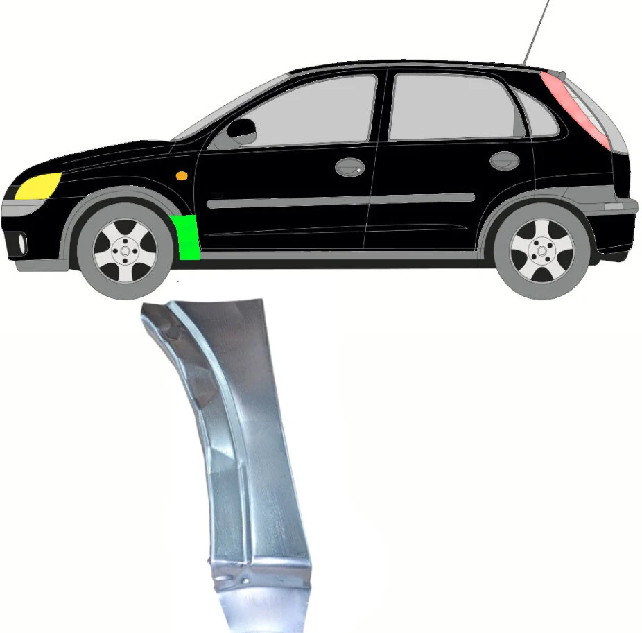 Vorne Kotflügel Blech für Opel Corsa C 2003 - 2010 links