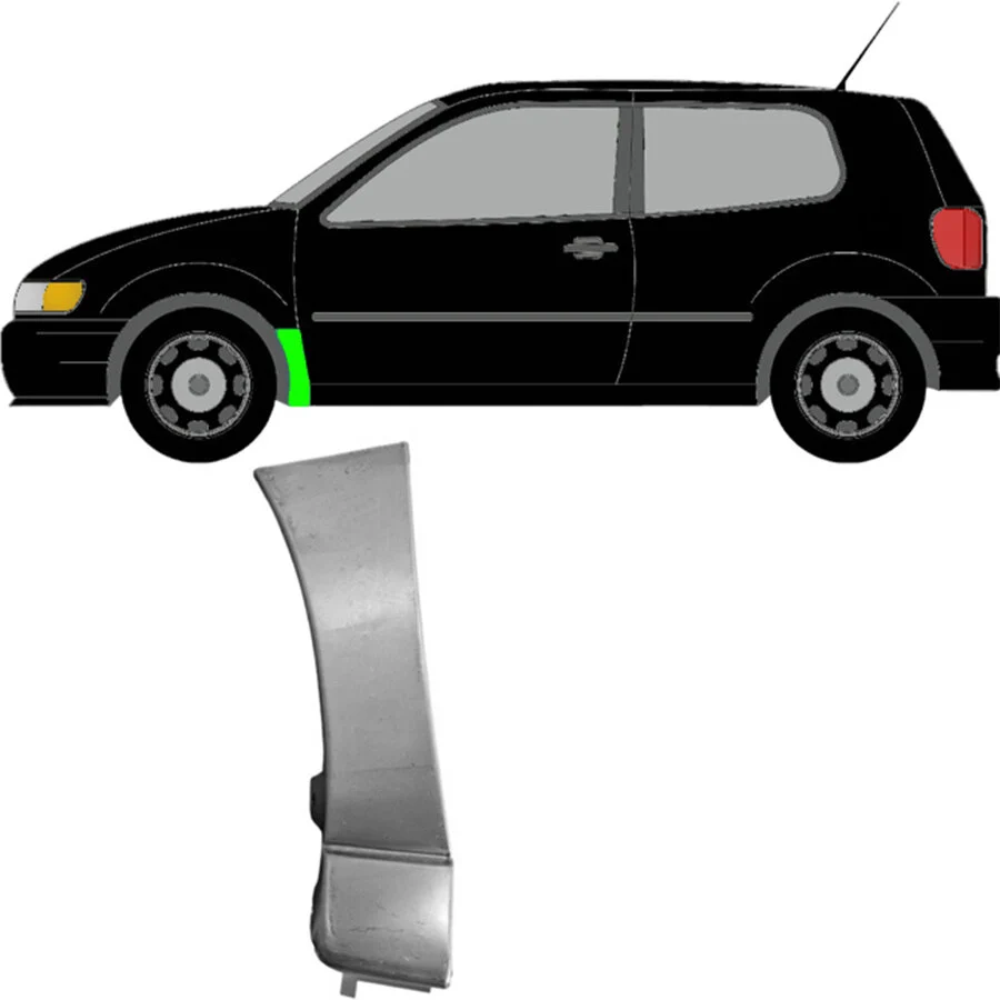 Vorne Kotflügel Blech für Volkswagen Polo 6n 1994 - 1999 links