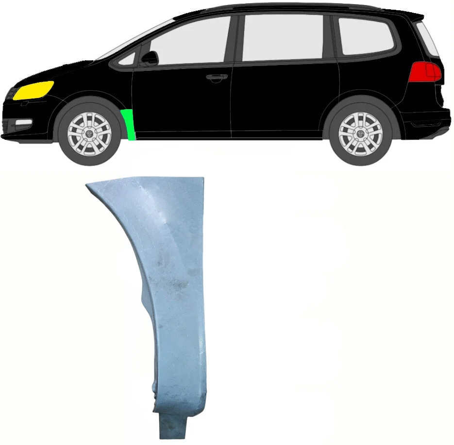 Vorne Kotflügel Blech für Volkswagen Sharan Ab 2010 links