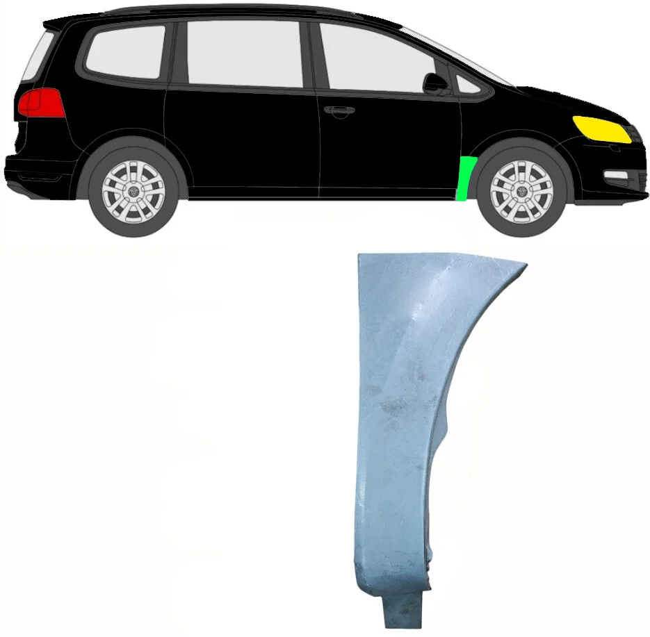 Vorne Kotflügel Blech für Volkswagen Sharan Ab 2010 rechts