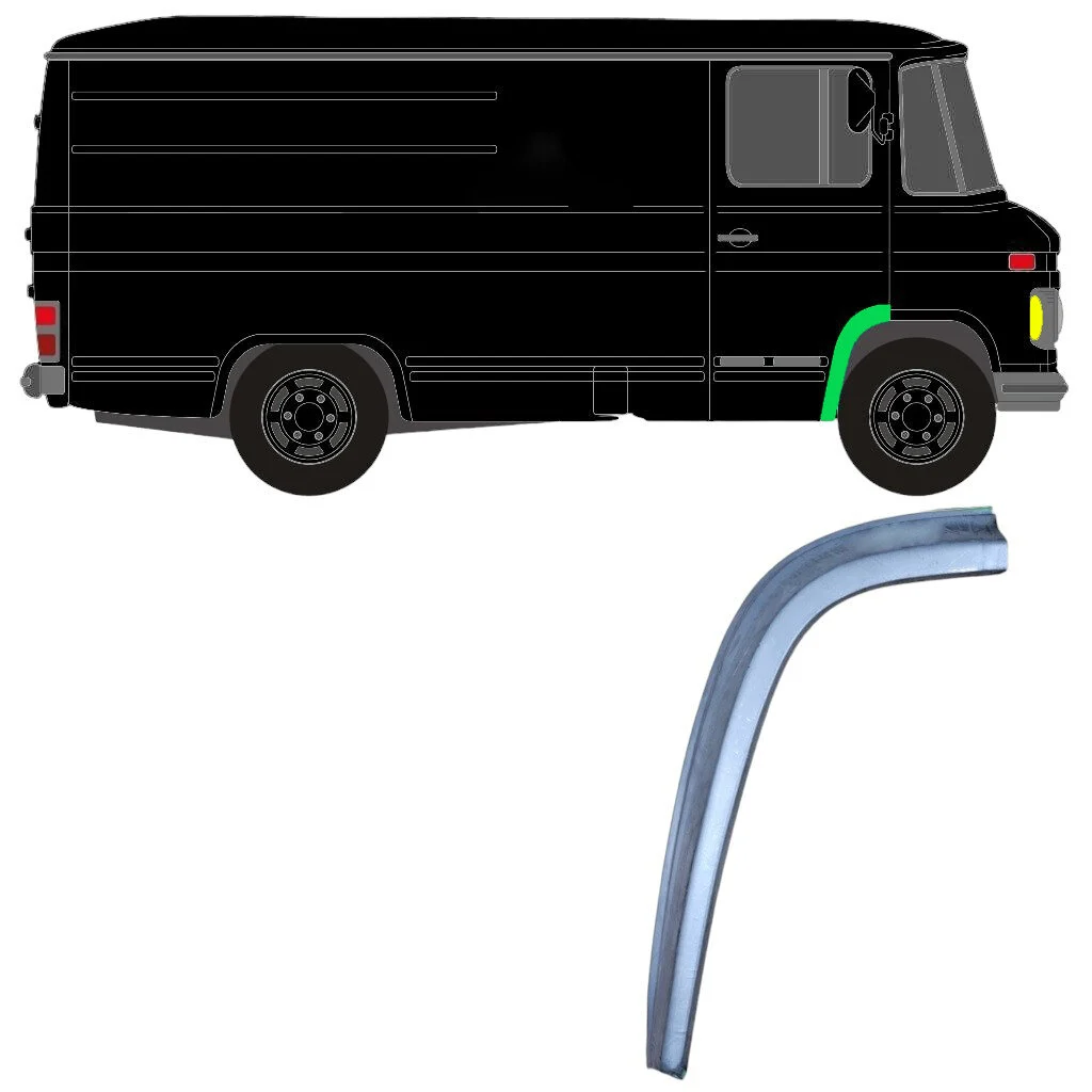 Vorne Radlauf Blech für Mercedes 608d 1968 - 1986 rechts