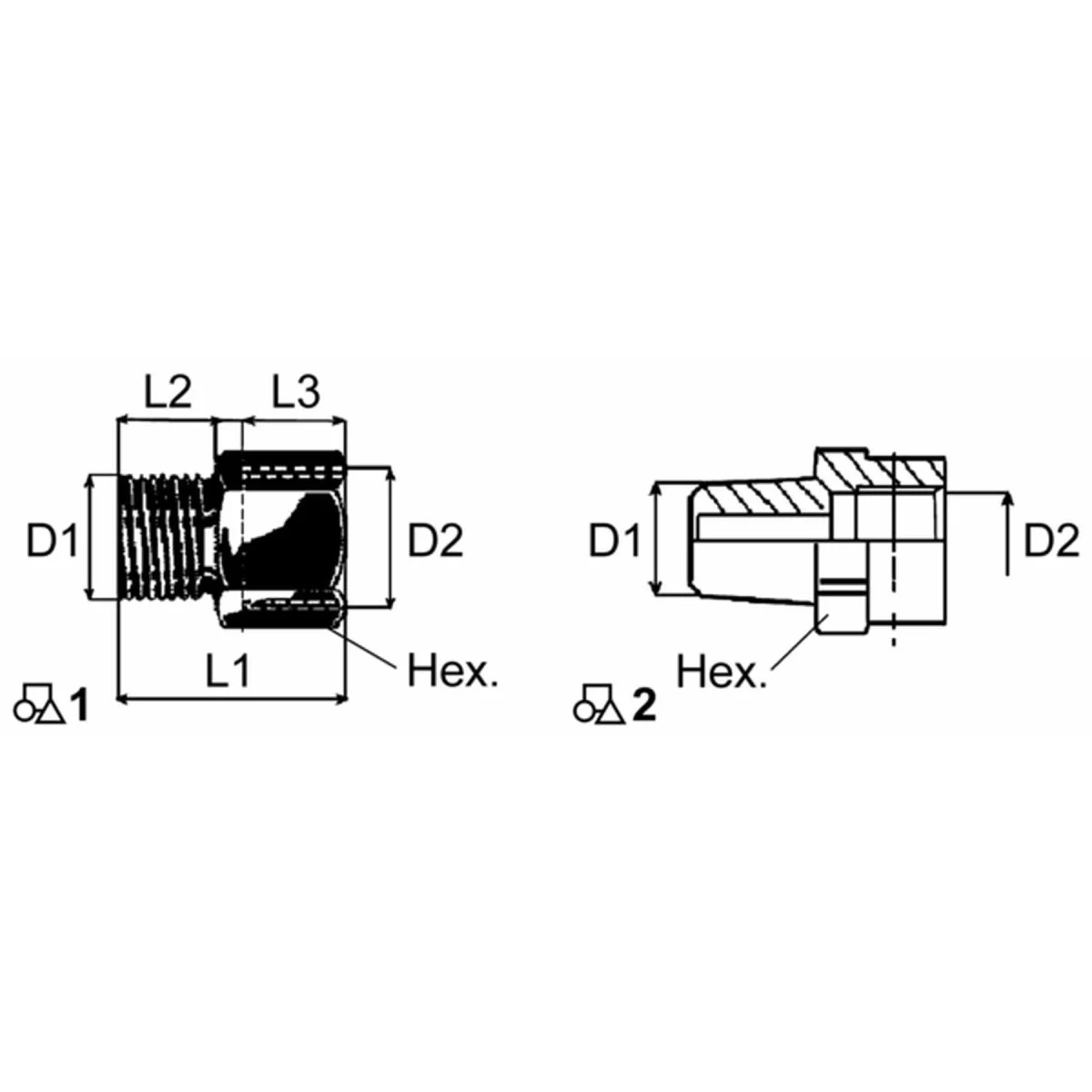 Wabco Ansatzstück passend für Kupplungsköpfe 4522008884 - 452 200 888 4 passend für 1912322