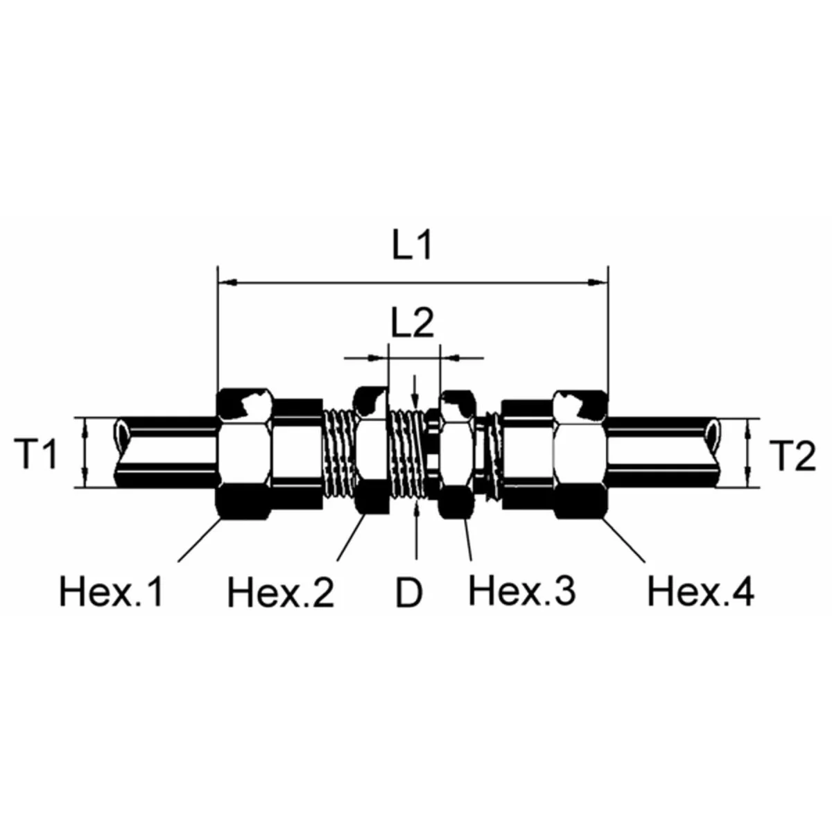 Wabco Gerade Durchgangsverschraubung 8938200700 - 893 820 070 0 passend für 1935270