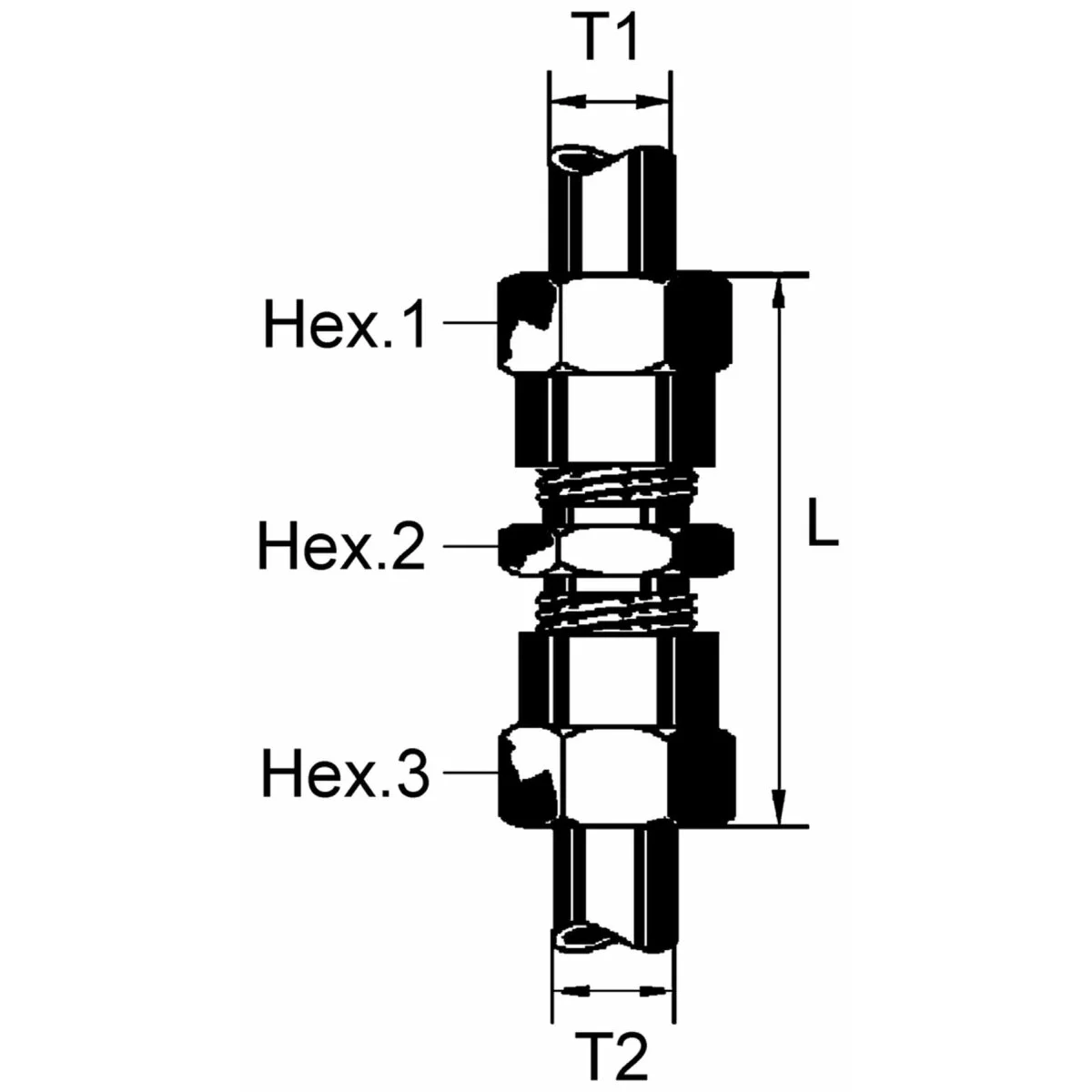 Wabco Gerade Durchgangsverschraubung 8938200840 - 893 820 084 0 passend für 1935271