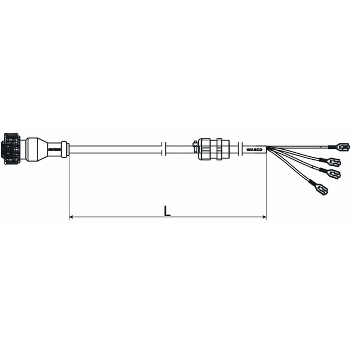 Wabco Kabel mit Gerätesteckdose 4494222000 - 449 422 200 0