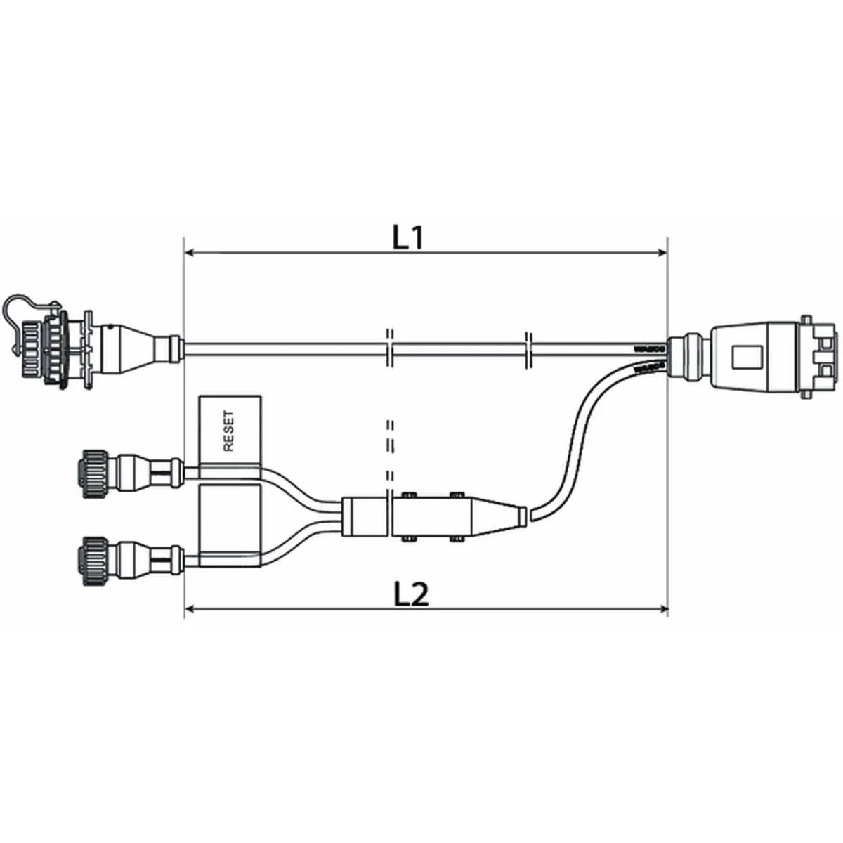 Wabco Kabel mit Gerätesteckdose 4496633030 - 449 663 303 0 passend für 6500092