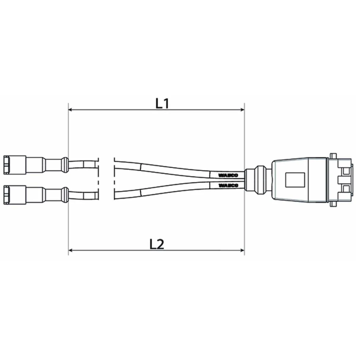 Wabco Kabel mit Gerätesteckdose 4497481800 - 449 748 180 0 passend für 1088314