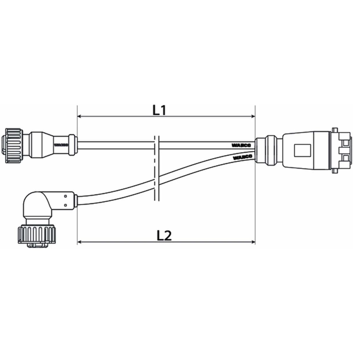 Wabco Kabel mit Gerätesteckdose 4498142280 - 449 814 228 0 passend für 56356