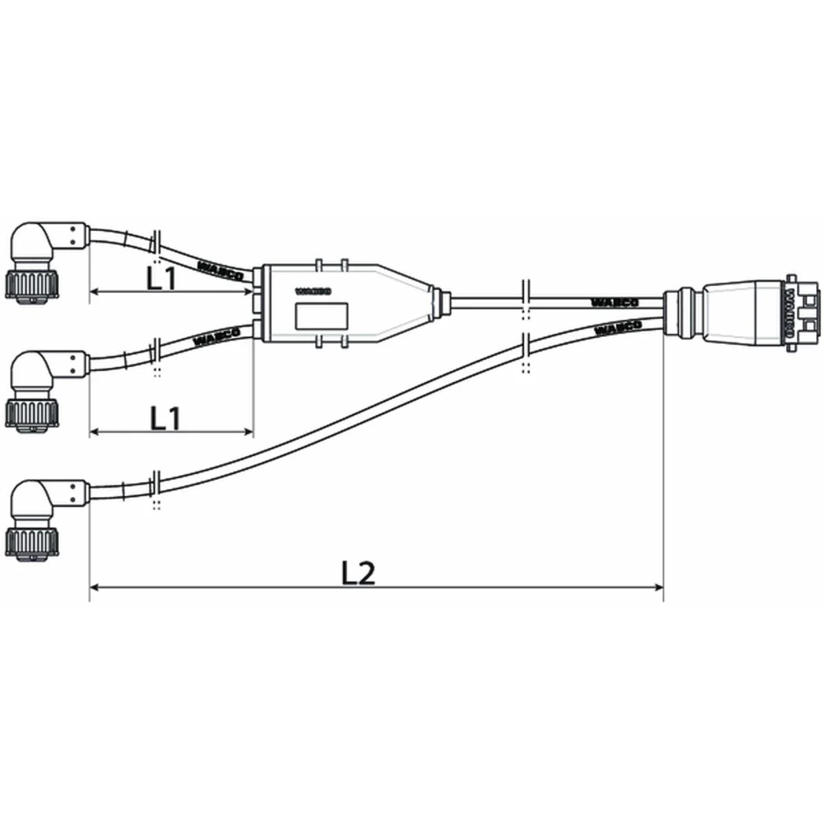 Wabco Kabel mit Gerätesteckdose ABS 4495442480 - 449 544 248 0 passend für 2091270