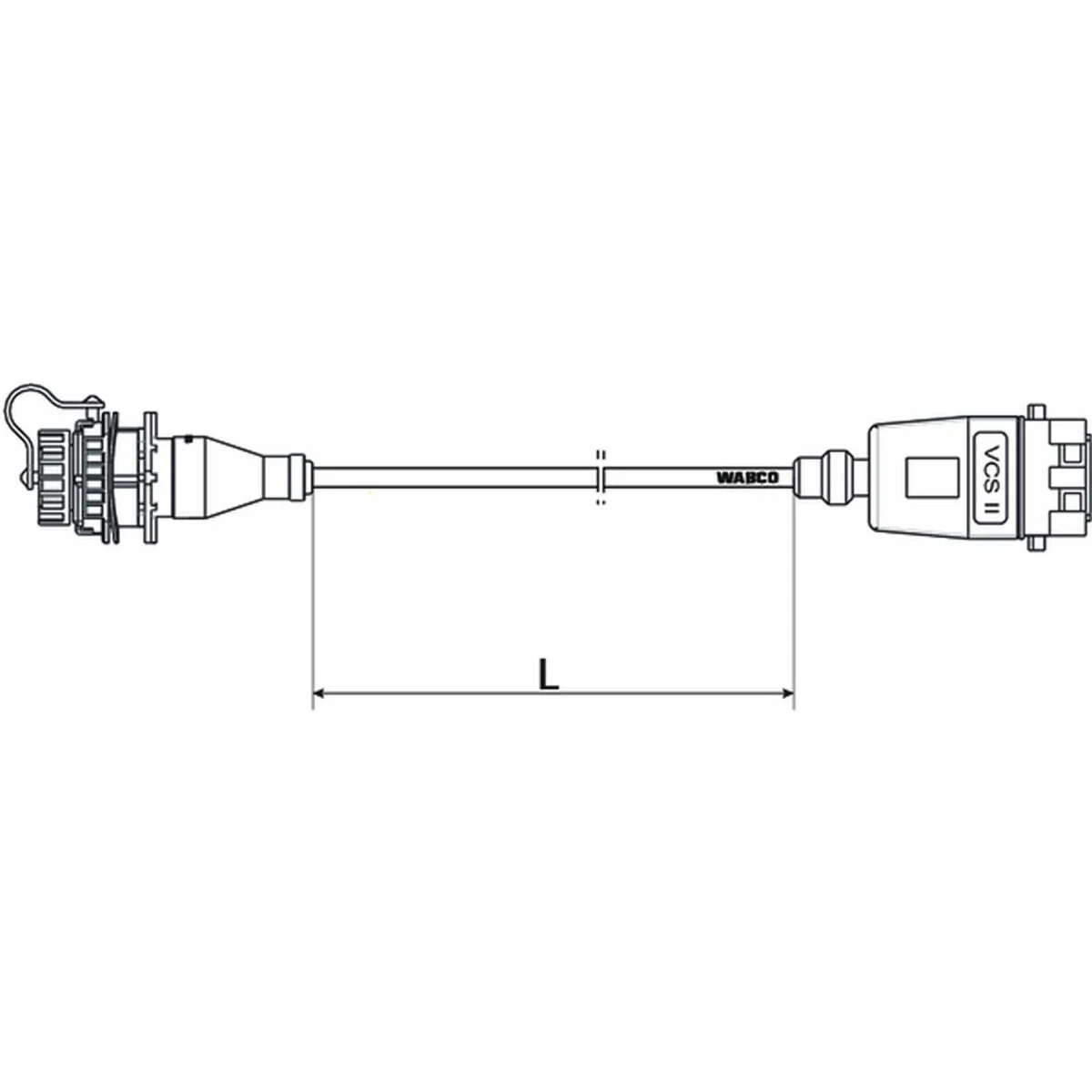 Wabco Kabel mit Gerätesteckdose ABS 4496150600 - 449 615 060 0 passend für 79736