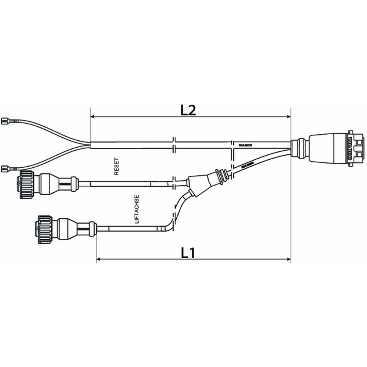 Wabco Kabel mit Stecker 4493463530 - 449 346 353 0 passend für 403872010
