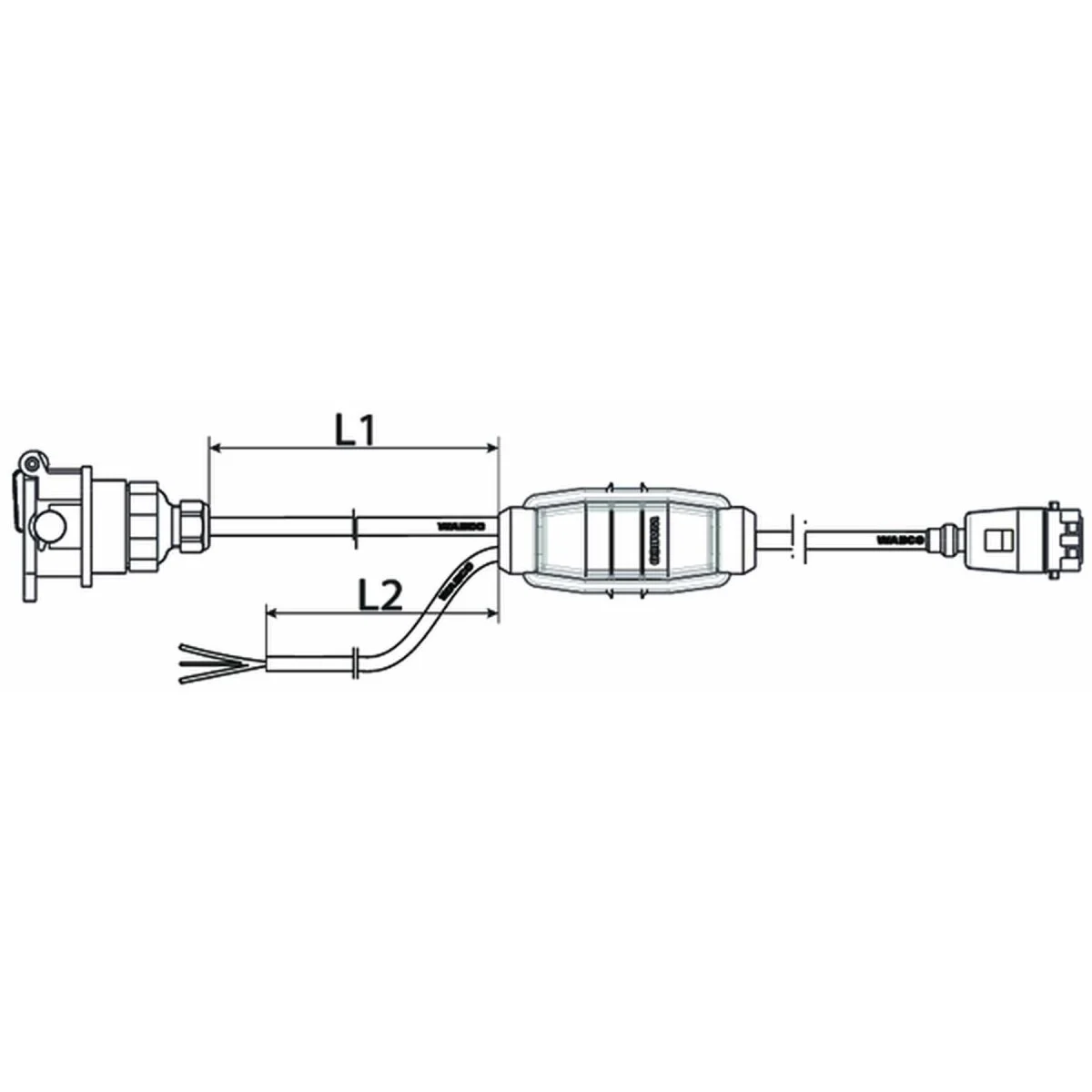 Wabco Versorgungskabel mit ABS-Steckdose 4491243330 - 449 124 333 0