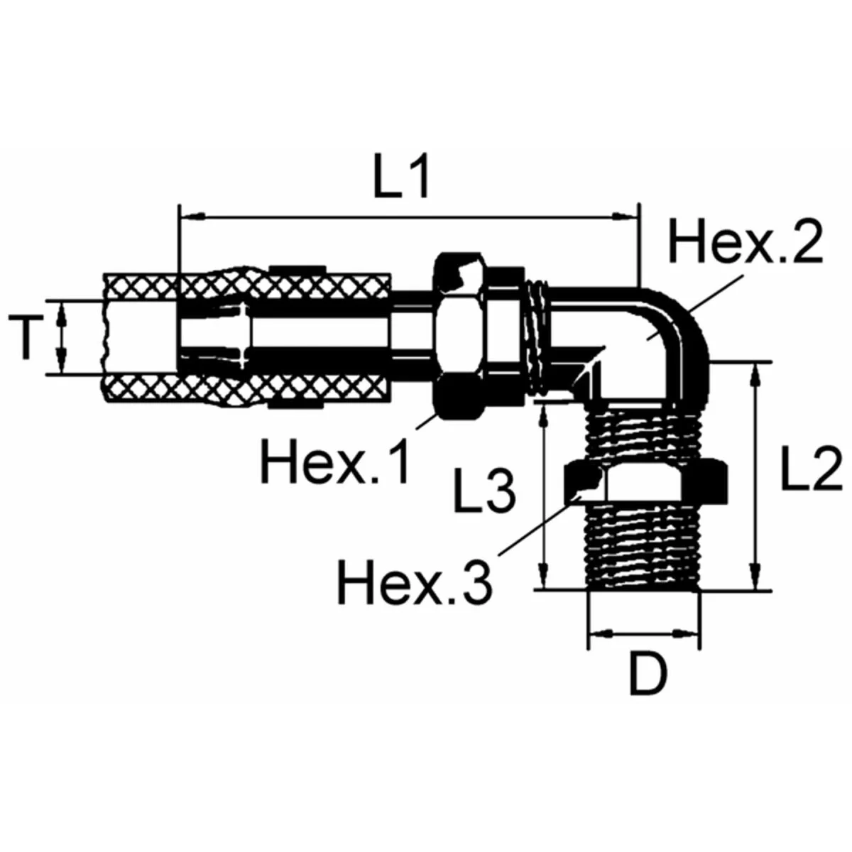 Wabco Winkel-Einschraubverschraubung 8938307600 - 893 830 760 0