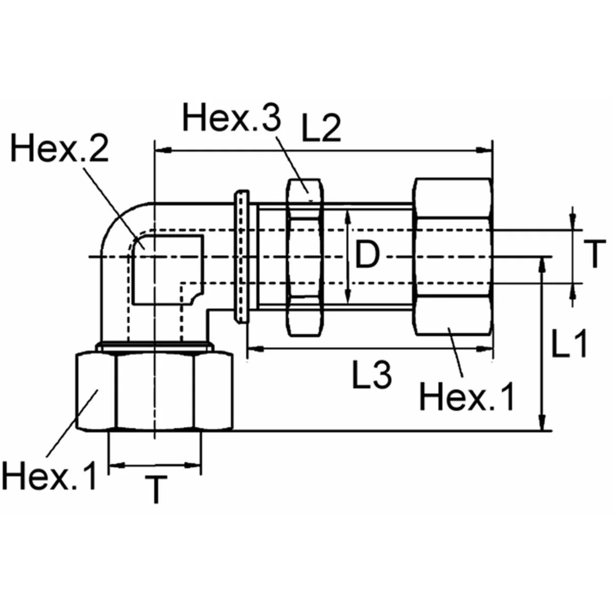 Wabco Winkeldurchgangsverschraubung 8938401040 - 893 840 104 0 passend für 2503024