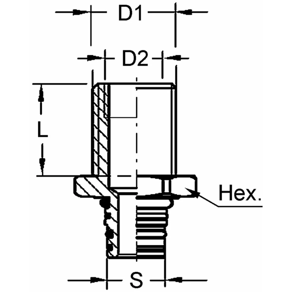 Wabco Winkelverschraubung 8931200154 - 893 120 015 4