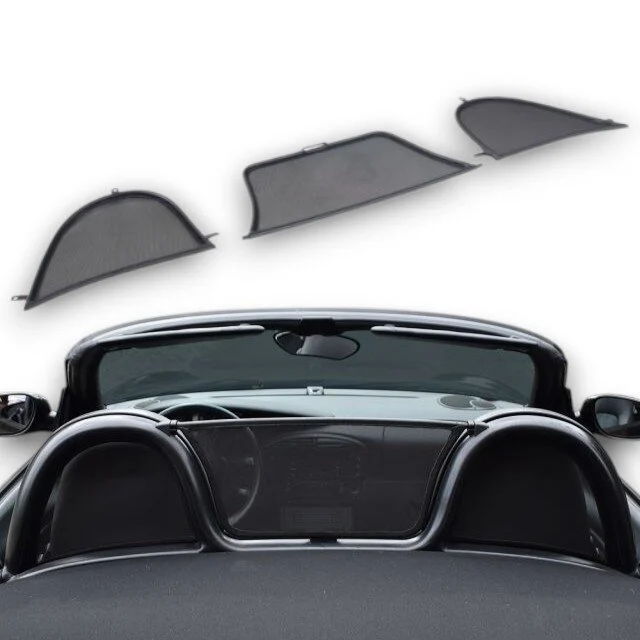 Windschott passend für Porsche Boxster 986 in schwarz
