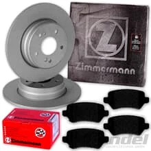 Zimmermann BREMSSCHEIBEN 264mm + BELÄGE HINTEN passend für OPEL ASTRA G ZAFIRA A