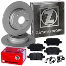 Zimmermann BREMSSCHEIBEN 288mm + BELÄGE HINTEN für OPEL ASTRA K Limo + Kombi